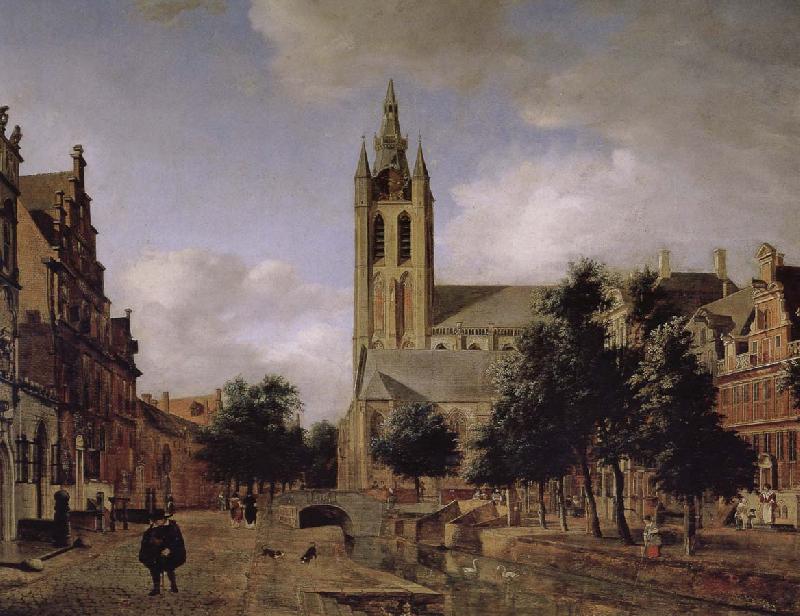 Jan van der Heyden Old church landscape oil painting image